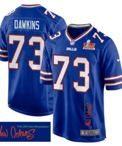 Dion Dawkins 73 Buffalo Bills Super Bowl LIX 'New Orleans - The Ultimate Showdown' EMBROIDERED Game Men Jersey - Royal JS9591 nicesnker