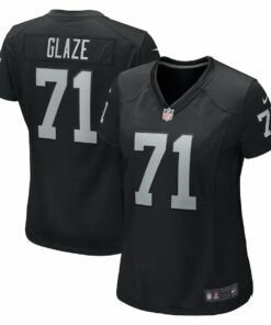 DJ Glaze 71 Las Vegas Raiders Women's Game Jersey - Black JS8741 nicesnker