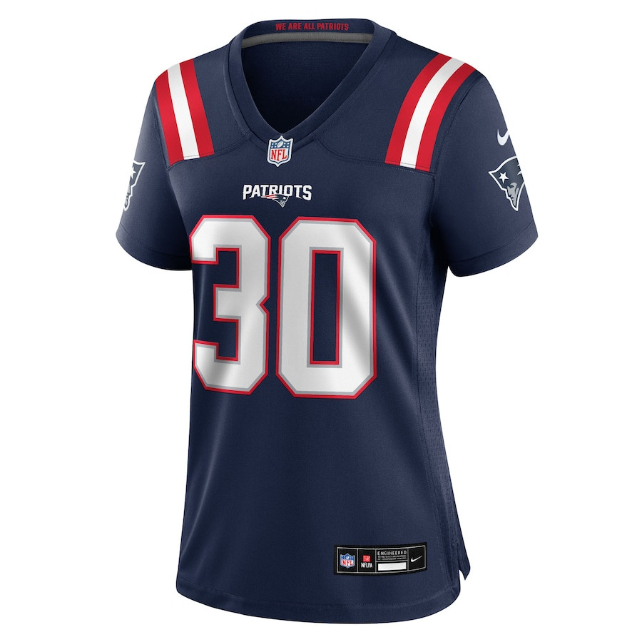 D.J. James 30 New England Patriots Women's Team Game Jersey - Navy JS9310 nicesnker - Image 2
