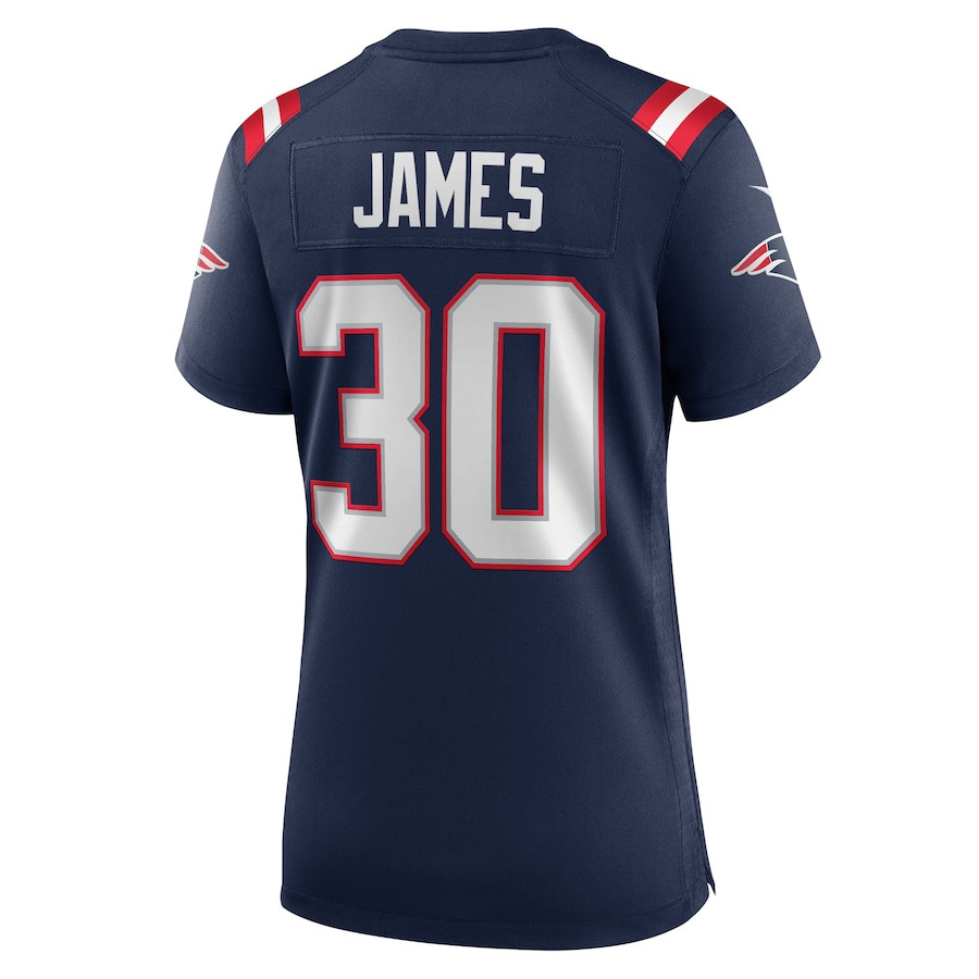 D.J. James 30 New England Patriots Women's Team Game Jersey - Navy JS9310 nicesnker - Image 3