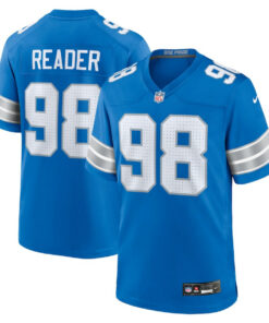 D.J. Reader 98 Detroit Lions Team Game Men Jersey - Blue JS6462 nicesnker