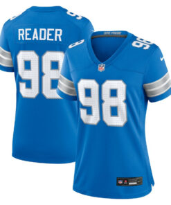D.J. Reader 98 Detroit Lions Women Team Game Jersey - Blue JS8071 nicesnker