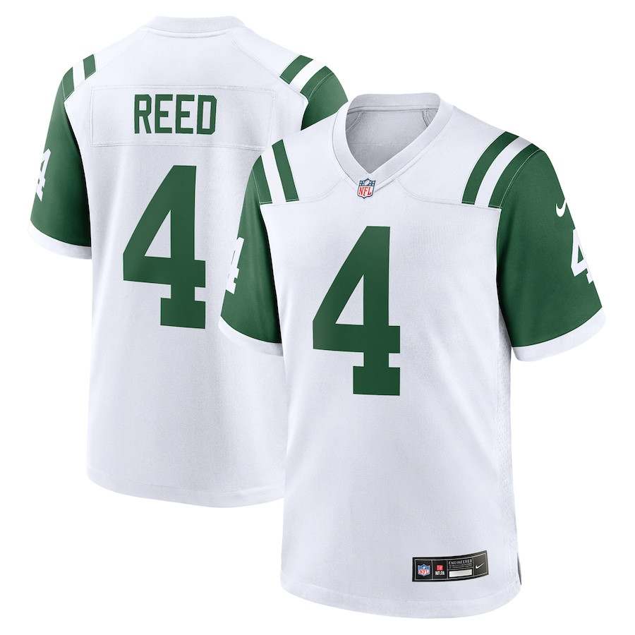 D.J. Reed 4 New York Jets Classic Alternate Game Men Jersey - White JS8407 nicesnker