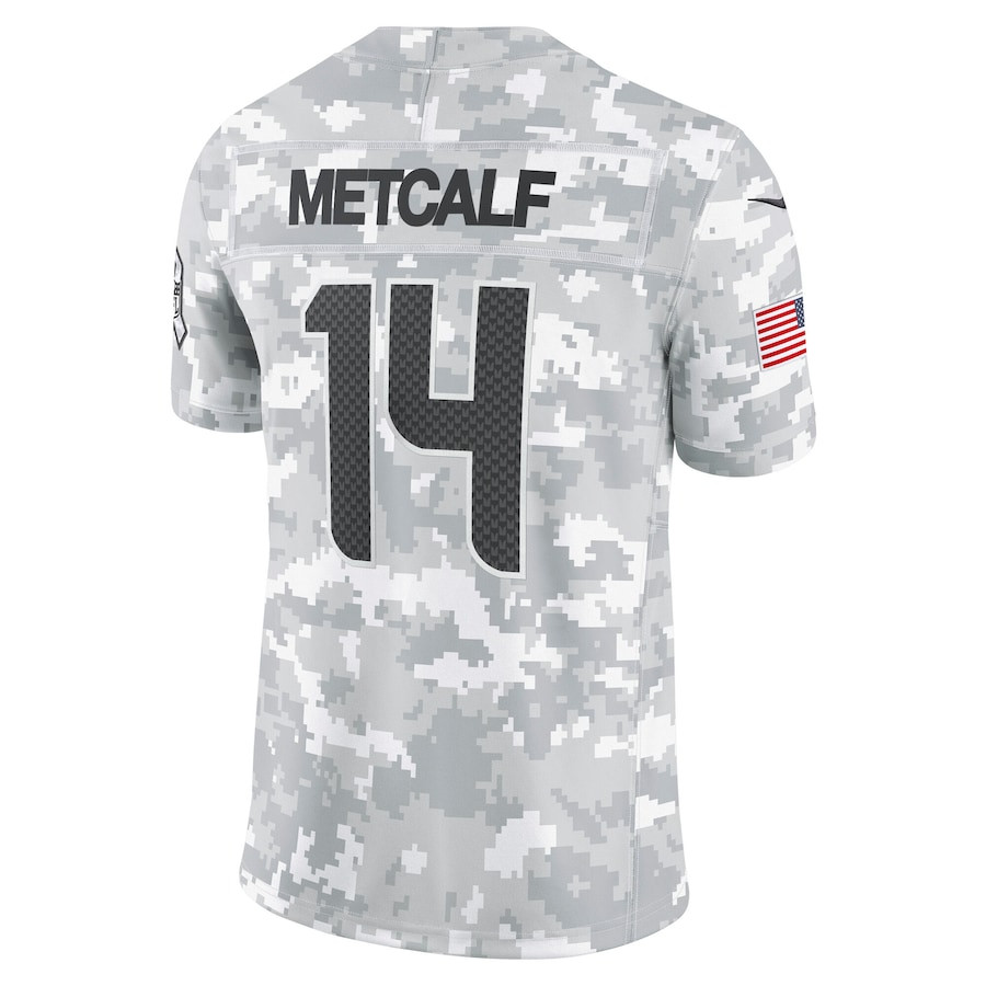 DK Metcalf 14 Seattle Seahawks 2024 Salute to Service Limited Men Jersey - Arctic Camo JS4307 nicesnker - Image 3