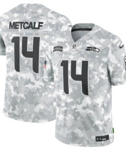 DK Metcalf 14 Seattle Seahawks 2024 Salute to Service Limited Men Jersey - Arctic Camo JS4307 nicesnker