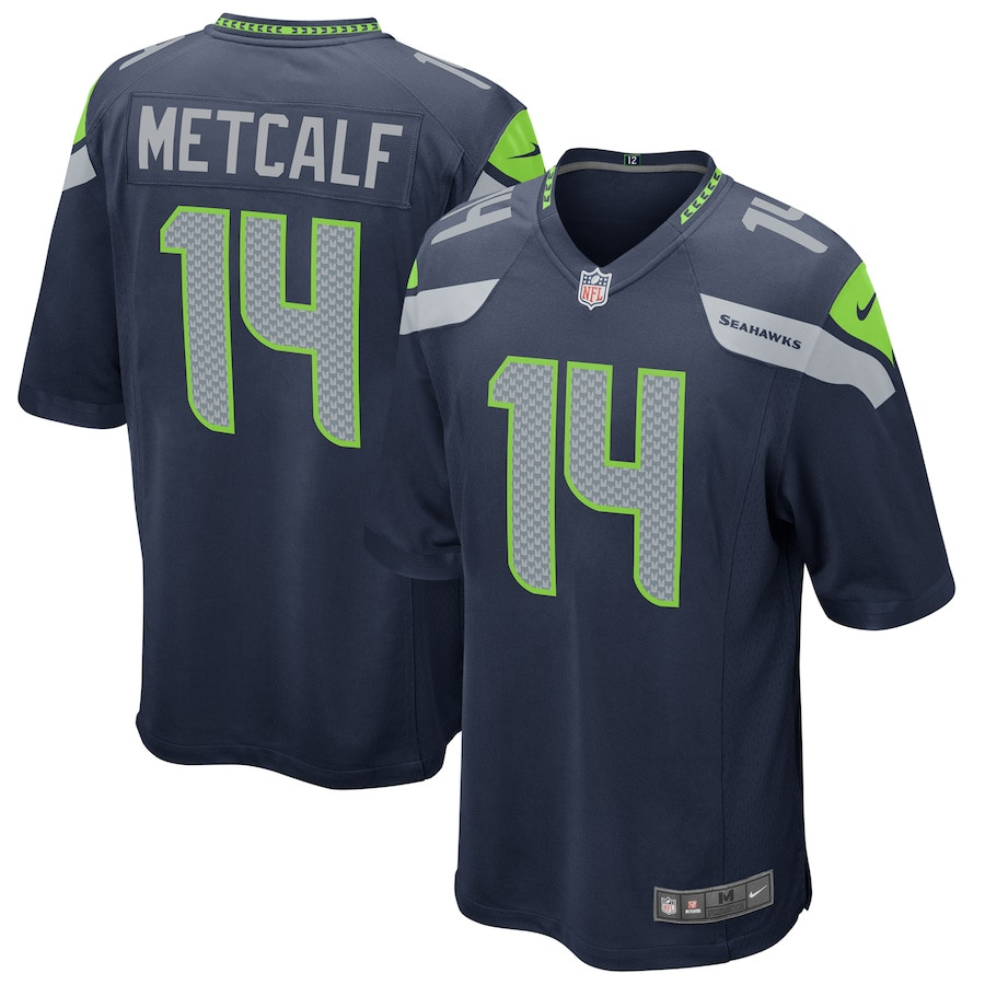 DK Metcalf 14 Seattle Seahawks Men Game Jersey - College Navy JS2122 nicesnker