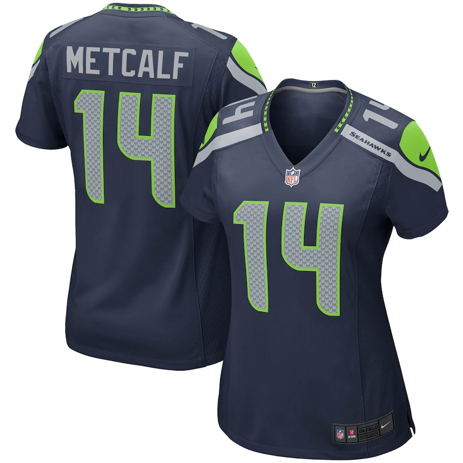 DK Metcalf 14 Seattle Seahawks Women Game Jersey - College Navy JS2671 nicesnker