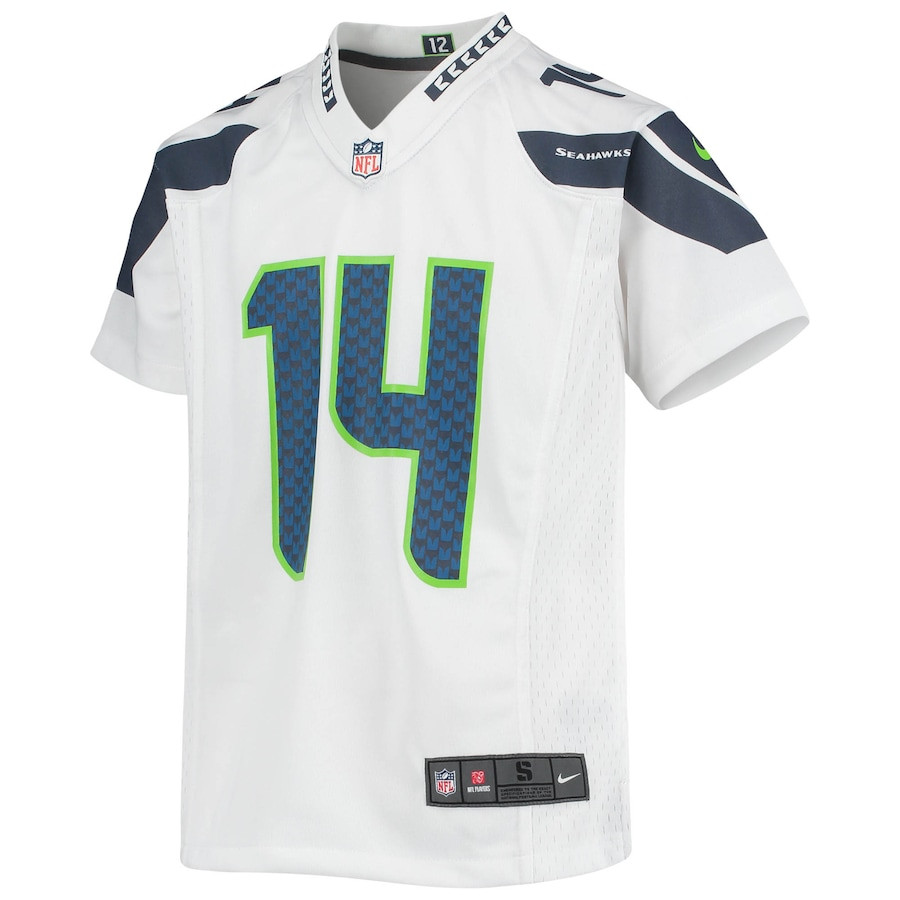 DK Metcalf 14 Seattle Seahawks YOUTH Game Jersey - White JS2380 nicesnker - Image 2