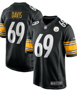 Domenique Davis 69 Pittsburgh Steelers Game Men Jersey - Black JS8258 nicesnker