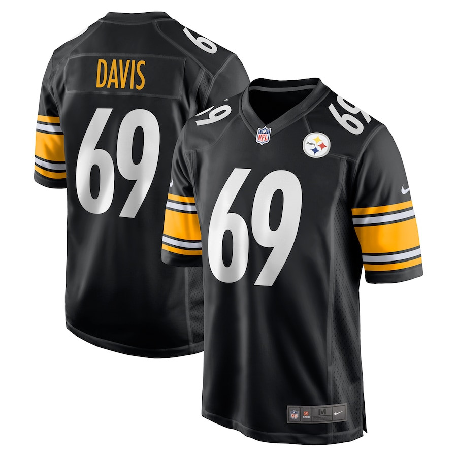 Domenique Davis 69 Pittsburgh Steelers Game Men Jersey - Black JS8258 nicesnker