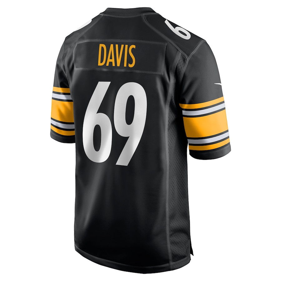 Domenique Davis 69 Pittsburgh Steelers Game Men Jersey - Black JS8258 nicesnker - Image 3