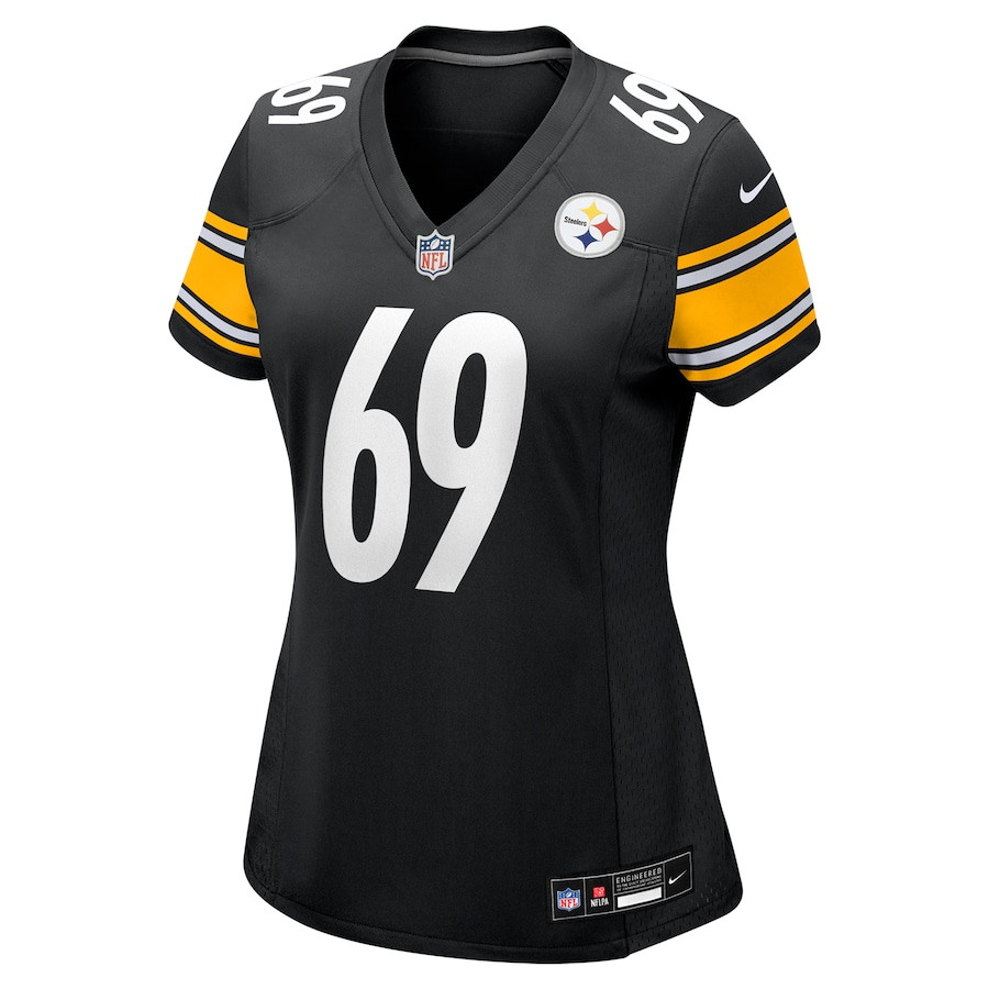 Domenique Davis 69 Pittsburgh Steelers Women's Game Jersey - Black JS1783 nicesnker - Image 2