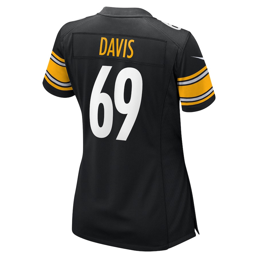 Domenique Davis 69 Pittsburgh Steelers Women's Game Jersey - Black JS1783 nicesnker - Image 3