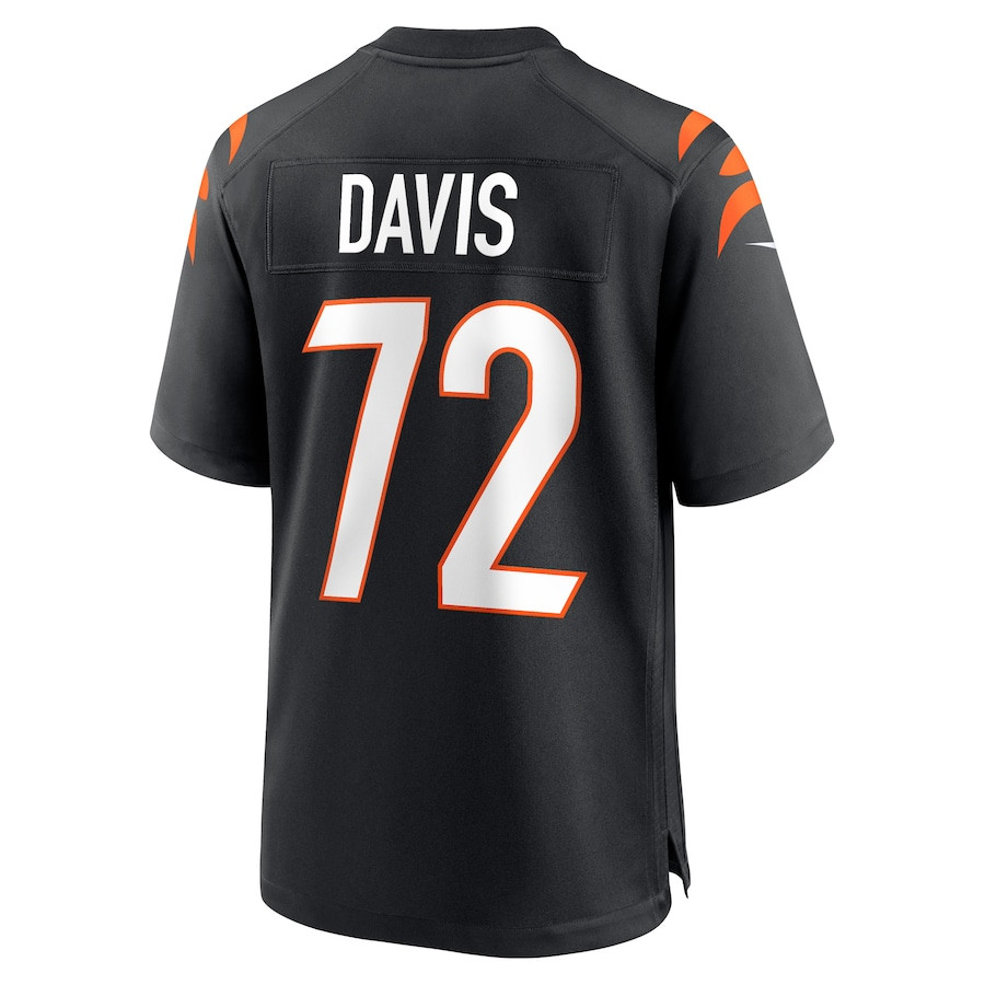 Domenique Davis 72 Cincinnati Bengals Team Game Men Jersey - Black JS8376 nicesnker - Image 3