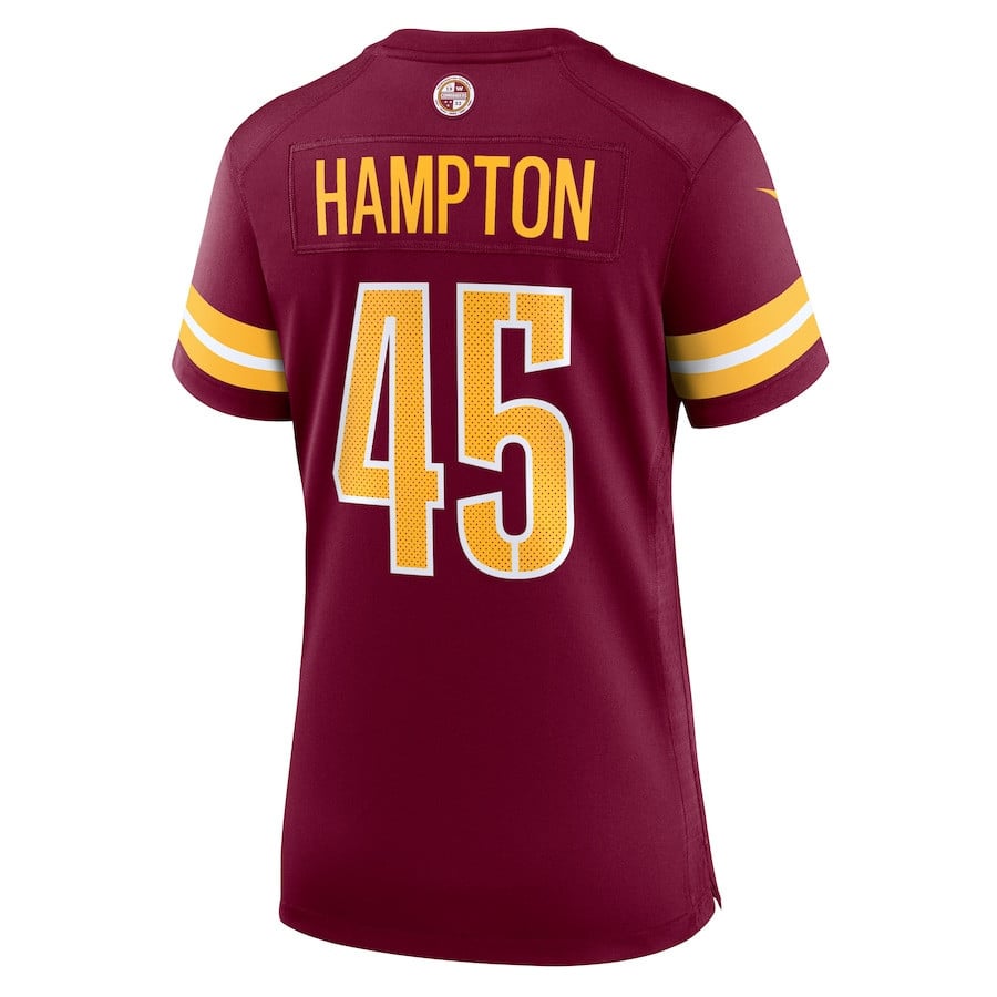 Dominique Hampton #45 Washington Commanders Super Bowl LIX Women's Jersey - Burgundy JS1531 nicesnker - Image 3