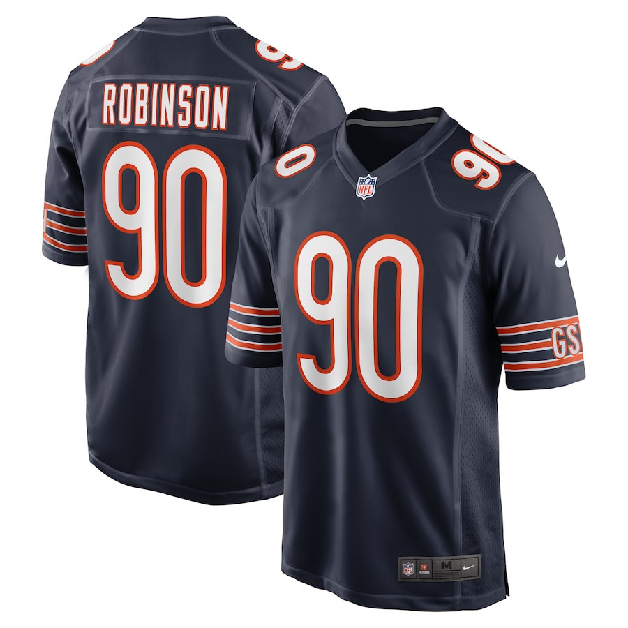 Dominique Robinson 90 Chicago Bears Game Men Jersey - Navy JS1946 nicesnker