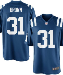 Donald Brown 31 Indianapolis Colts YOUTH Team Color Game Jersey JS8277 nicesnker