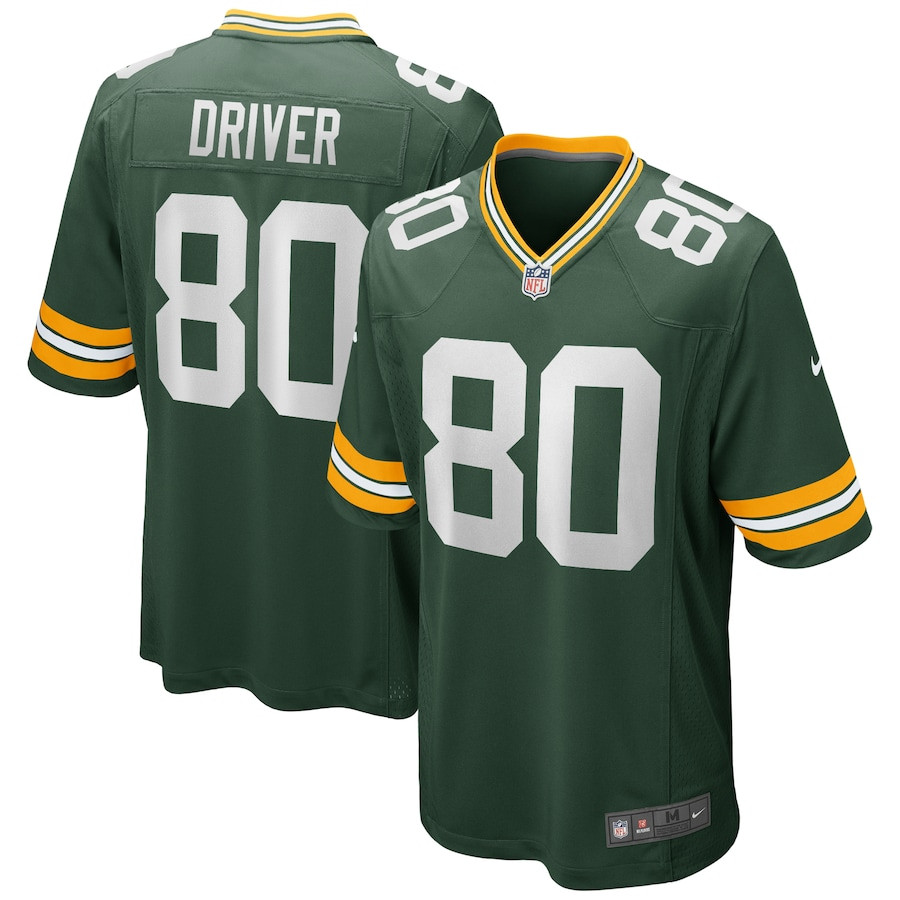 Donald Driver 80 Green Bay Packers Men Game Retired Jersey - Green JS3474 nicesnker