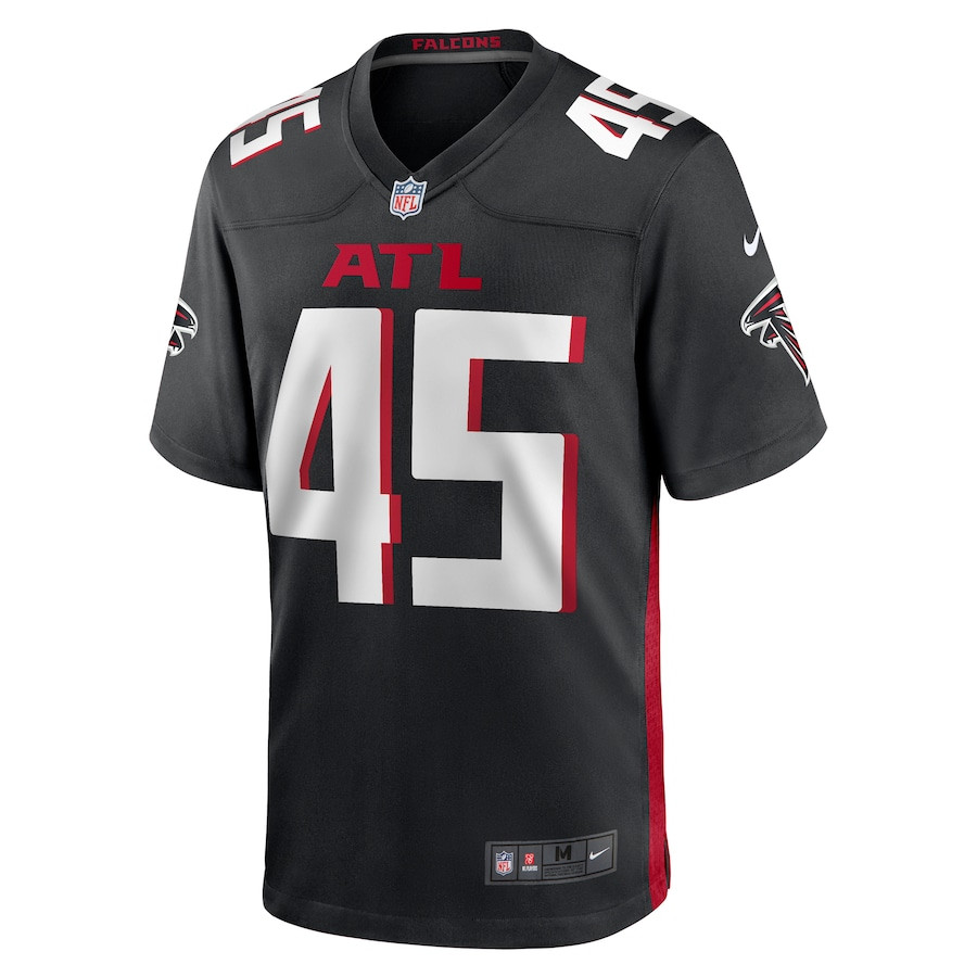Donavan Mutin 45 Atlanta Falcons Game Men Jersey - Black JS7211 nicesnker - Image 2