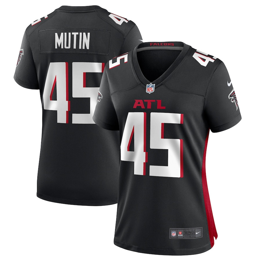 Donavan Mutin 45 Atlanta Falcons Game Women Jersey - Black JS1998 nicesnker