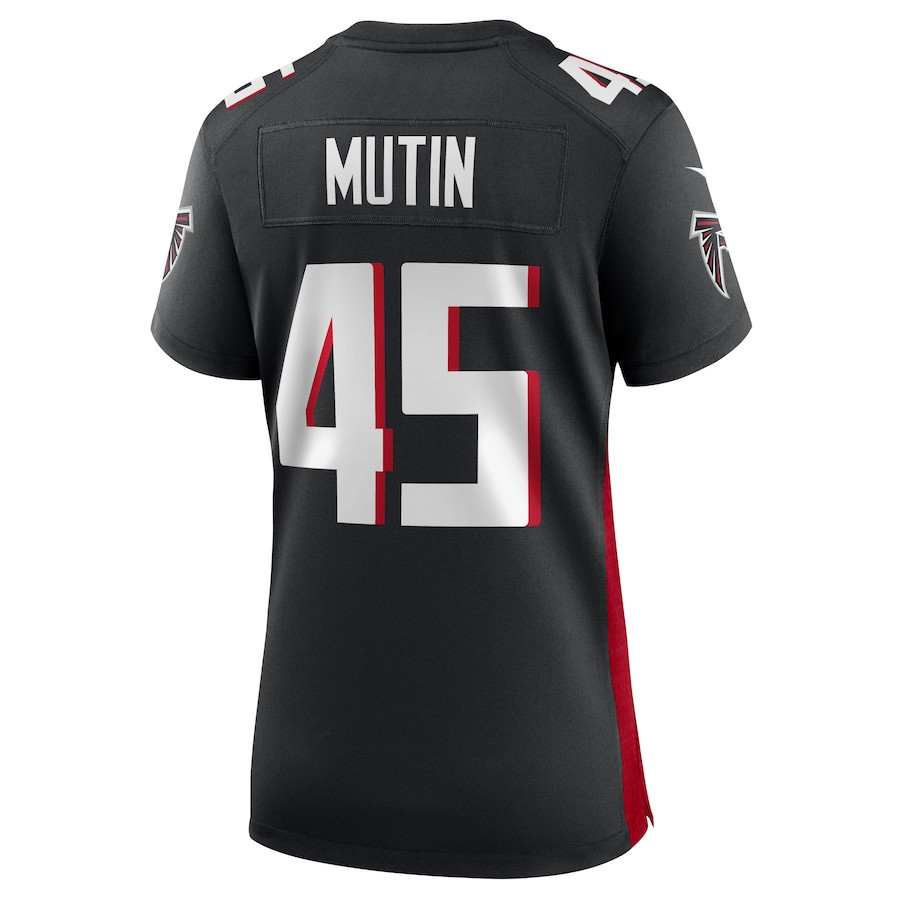 Donavan Mutin 45 Atlanta Falcons Game Women Jersey - Black JS1998 nicesnker - Image 3