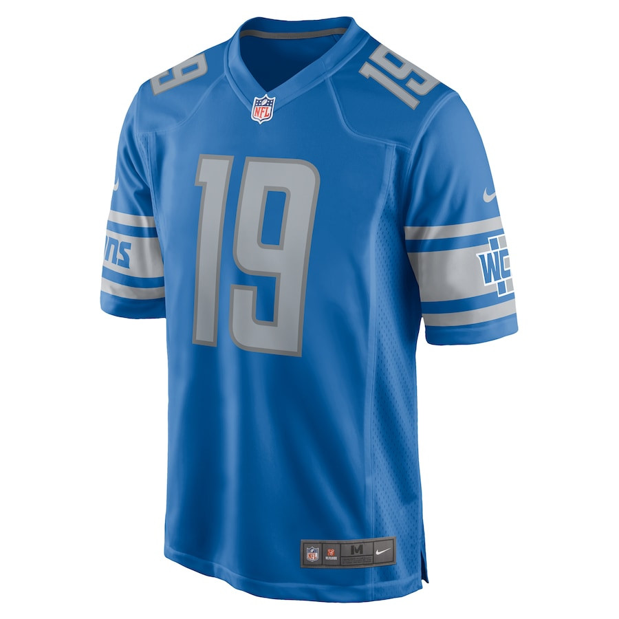 Donovan Peoples-Jones 19 Detroit Lions Game Men Jersey - Blue JS5837 nicesnker - Image 2