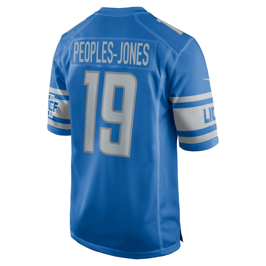 Donovan Peoples-Jones 19 Detroit Lions Game Men Jersey - Blue JS5837 nicesnker - Image 3