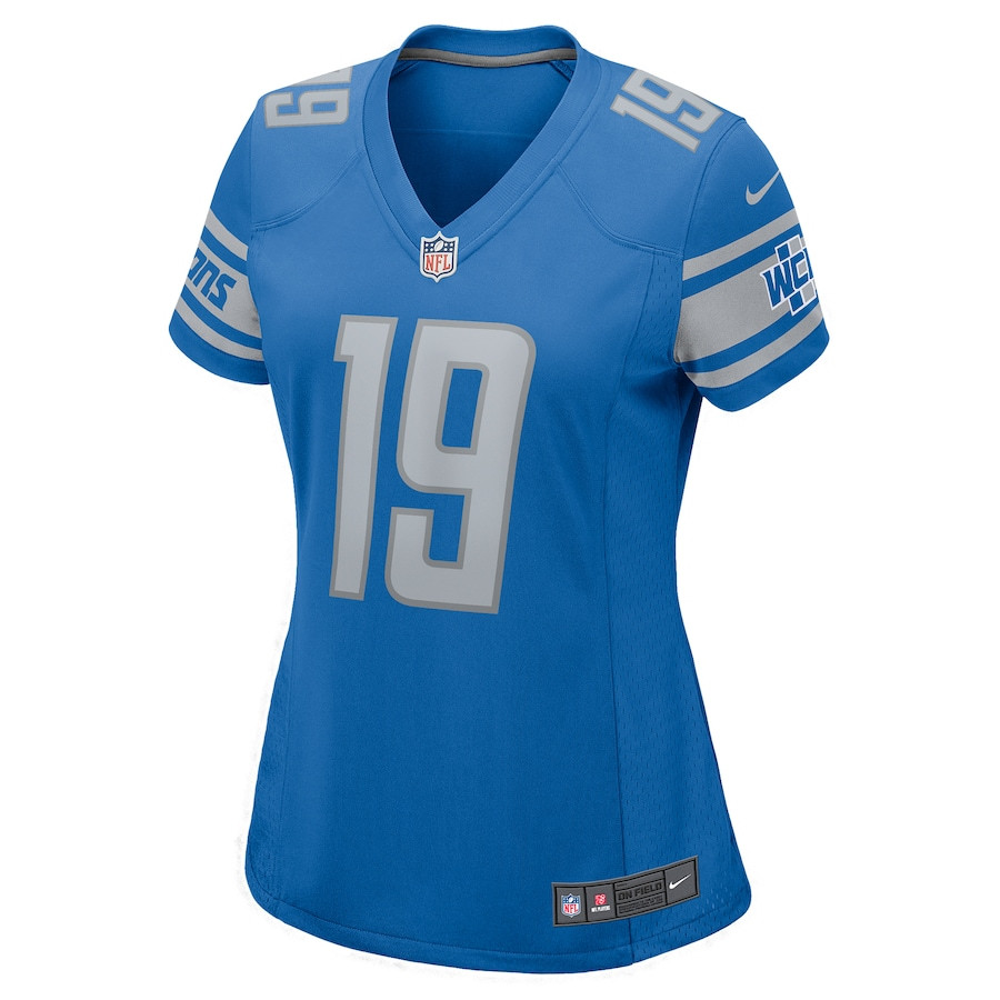 Donovan Peoples-Jones 19 Detroit Lions Game Women Jersey - Blue JS6944 nicesnker - Image 2