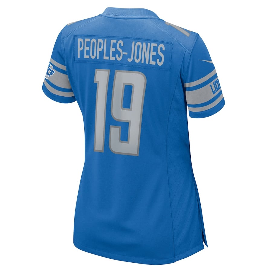 Donovan Peoples-Jones 19 Detroit Lions Game Women Jersey - Blue JS6944 nicesnker - Image 3