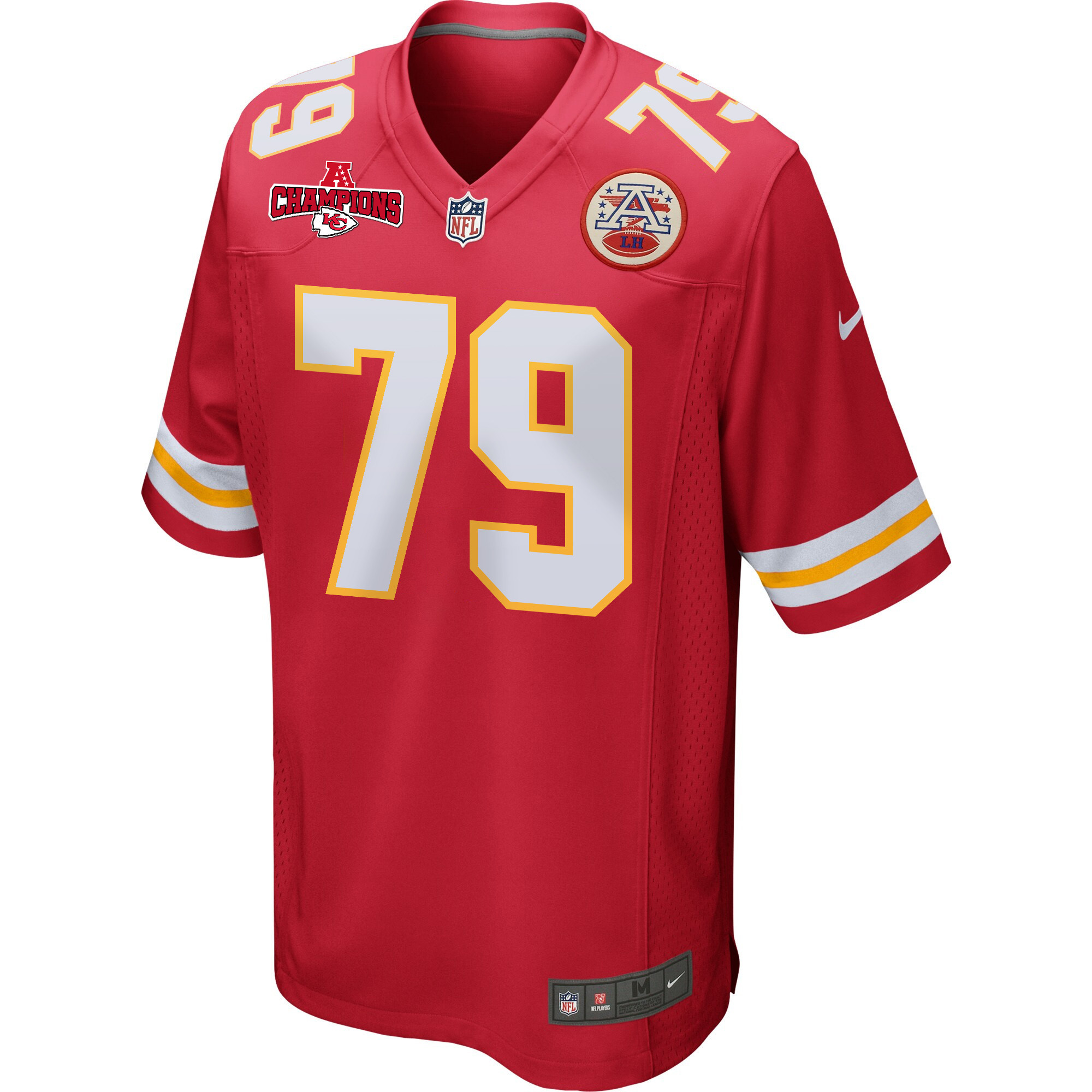 Donovan Smith 79 Kansas City Chiefs AFC Champions Patch Game Men Jersey - Red JS4648 nicesnker - Image 2
