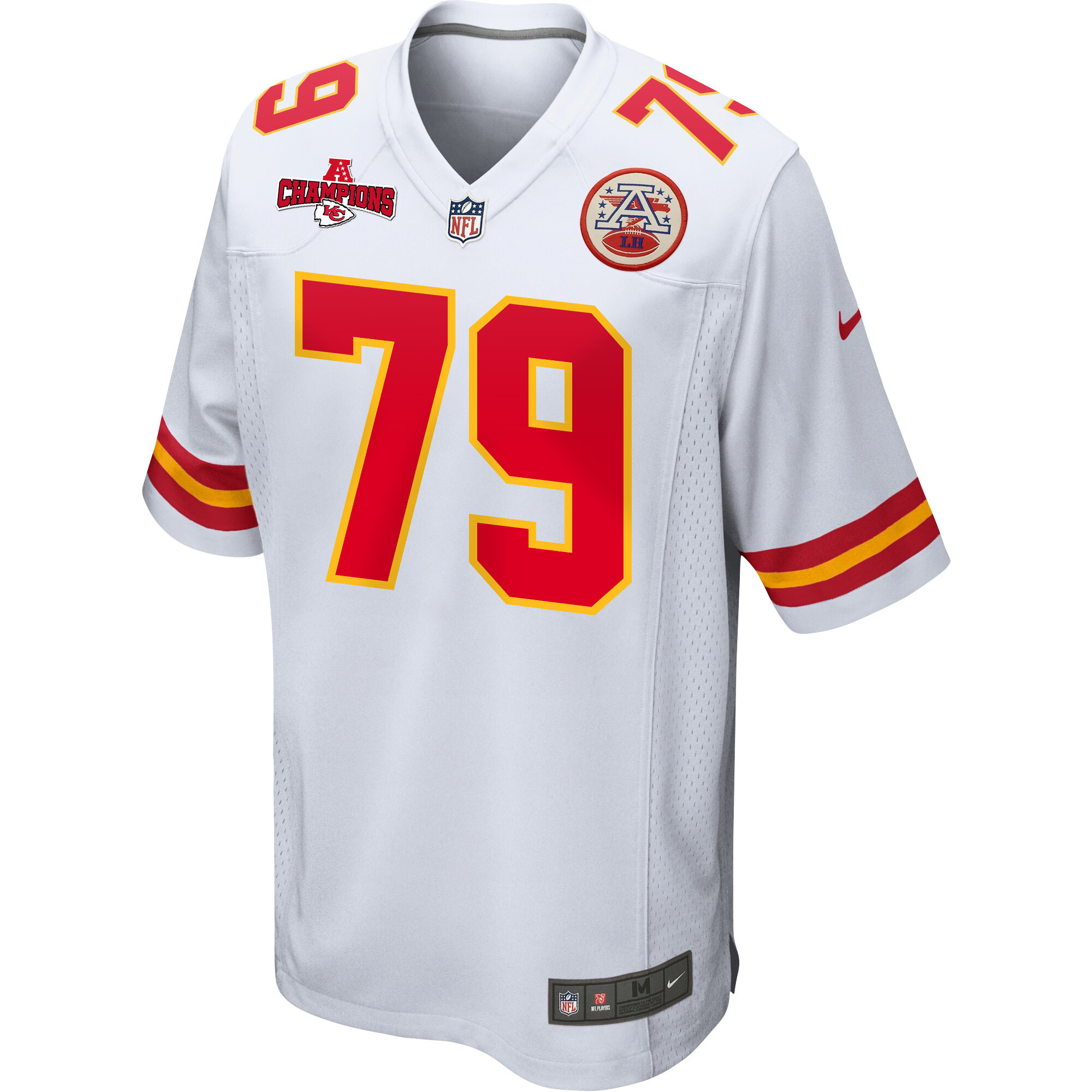 Donovan Smith 79 Kansas City Chiefs AFC Champions Patch Game Men Jersey - White JS8931 nicesnker - Image 2