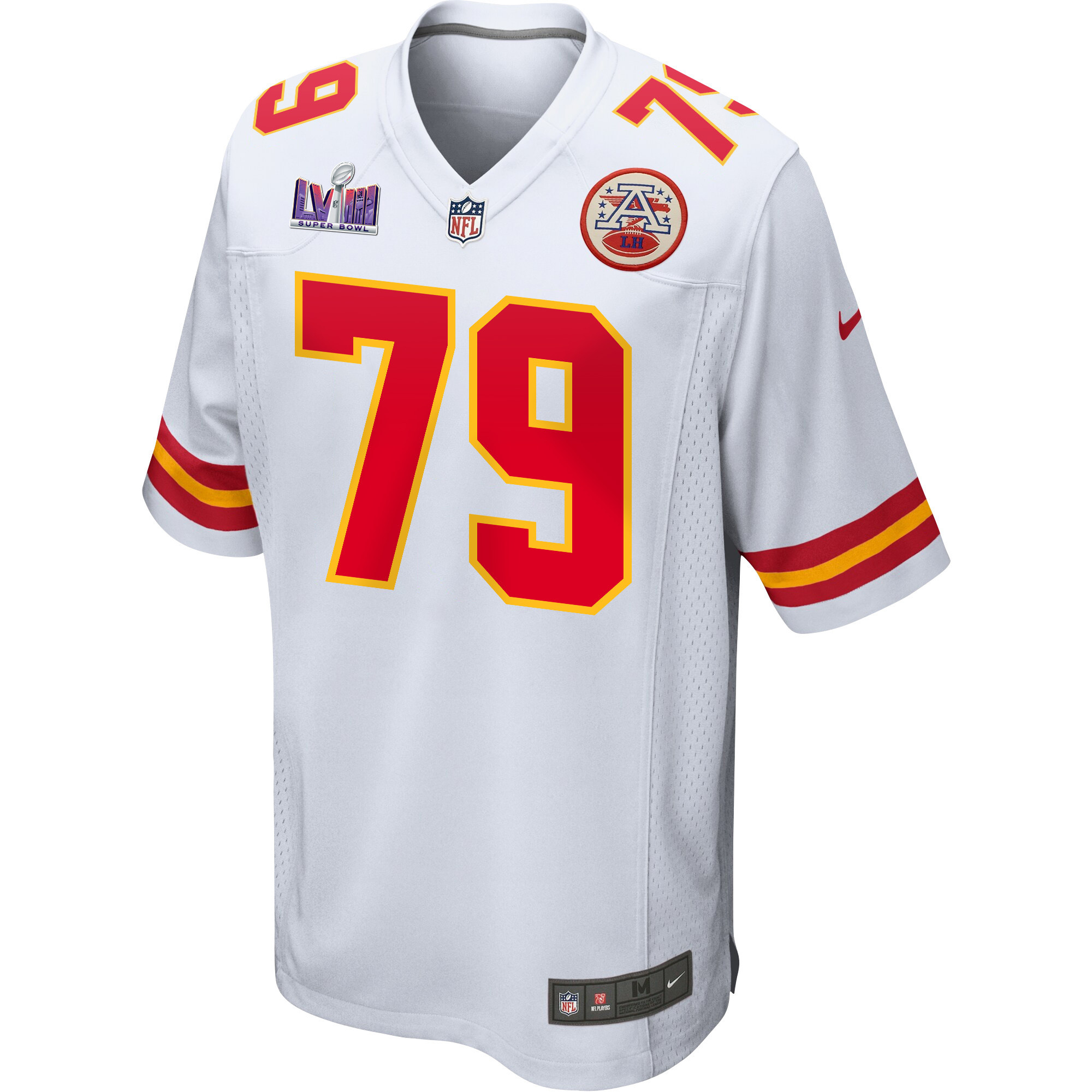 Donovan Smith 79 Kansas City Chiefs Super Bowl LVIII Patch Game Men Jersey - White JS1382 nicesnker - Image 2