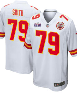 Donovan Smith 79 Kansas City Chiefs Super Bowl LVIII Patch Game Men Jersey - White JS1382 nicesnker