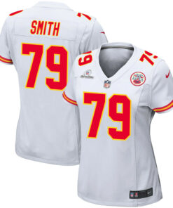 Donovan Smith 79 Kansas City Chiefs Super Bowl LVIII Patch Game Women Jersey - White JS3465 nicesnker