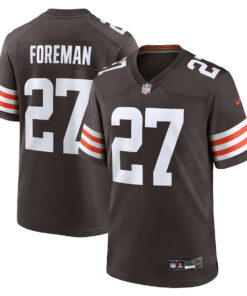 D'Onta Foreman 27 Cleveland Browns Team Game Men Jersey - Brown JS7997 nicesnker