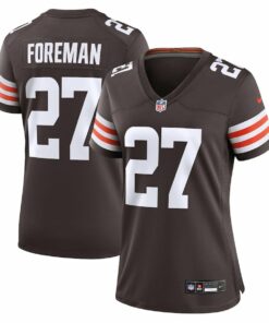 D'Onta Foreman 27 Cleveland Browns Women's Game Jersey - Brown JS6845 nicesnker