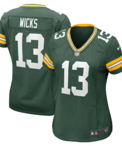 Dontayvion Wicks 13 Green Bay Packers Women Game Jersey - Green JS6908 nicesnker