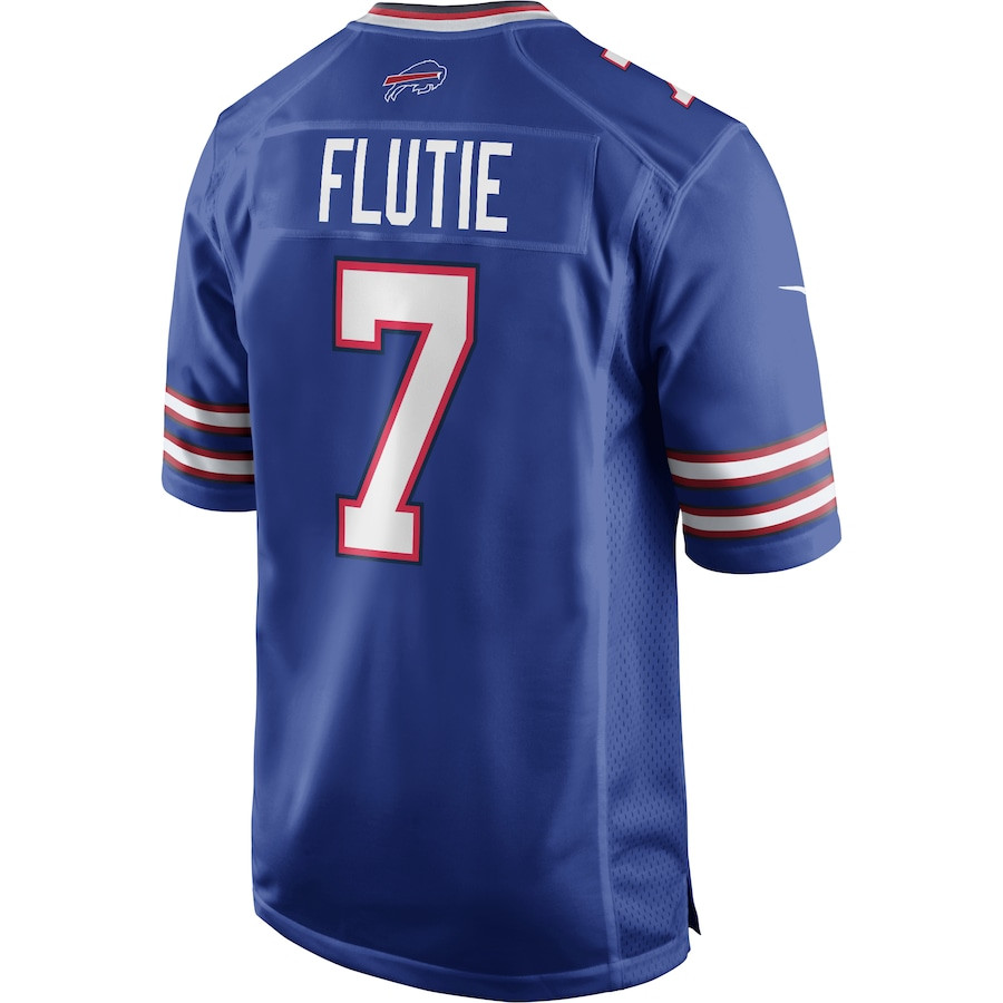 Doug Flutie 7 Buffalo Bills Men Game Retired Jersey - Royal JS1242 nicesnker - Image 3