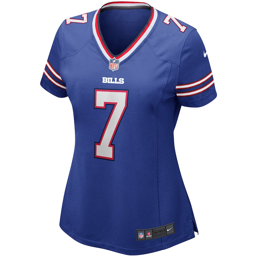Doug Flutie 7 Buffalo Bills Women Game Retired Jersey - Royal JS9988 nicesnker - Image 2