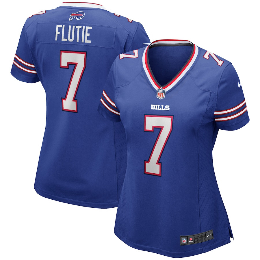 Doug Flutie 7 Buffalo Bills Women Game Retired Jersey - Royal JS9988 nicesnker