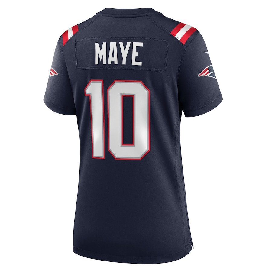 Drake Maye 10 New England Patriots 2024 NFL Draft First Round Pick Player Game Women Jersey - Navy JS4871 nicesnker - Image 3