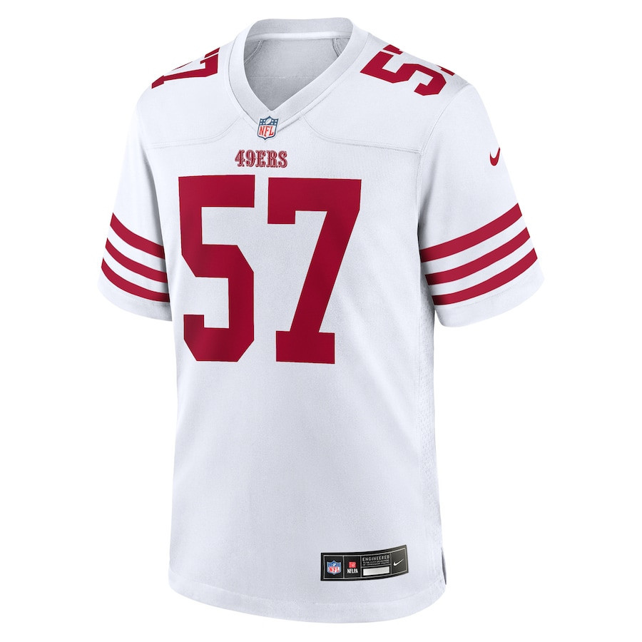 Dre Greenlaw 57 San Francisco 49ers Game Men Jersey - White JS4934 nicesnker - Image 2