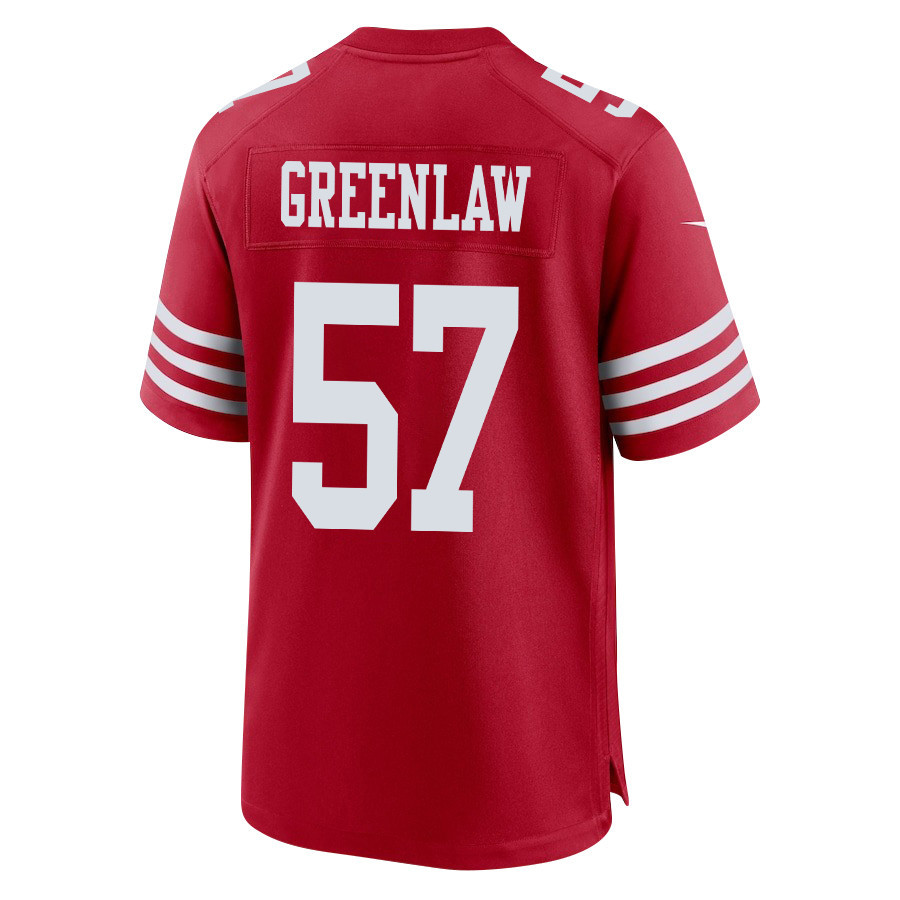 Dre Greenlaw 57 San Francisco 49ers NFC Champions Patch Game Men Jersey - Scarlet JS7929 nicesnker - Image 3