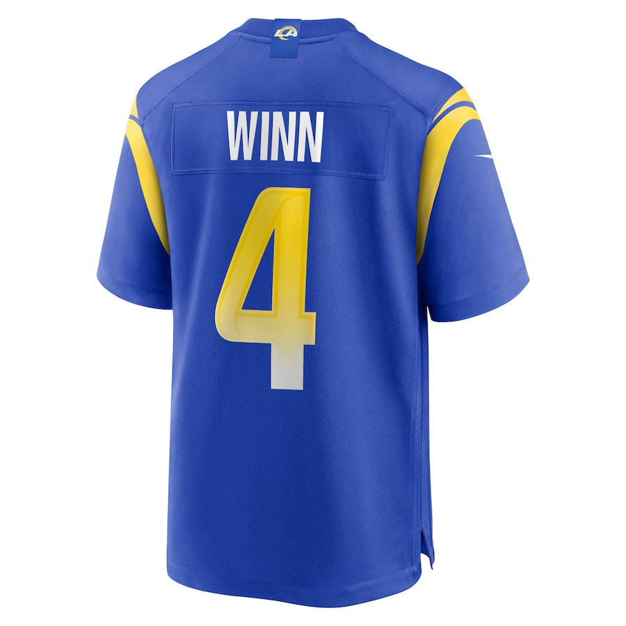 Dresser Winn 4 Los Angeles Rams Team Game Men Jersey - Royal JS3070 nicesnker - Image 3