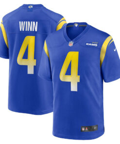 Dresser Winn 4 Los Angeles Rams Team Game Men Jersey - Royal JS3070 nicesnker