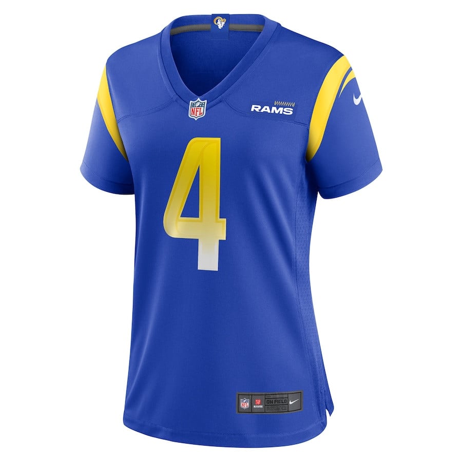 Dresser Winn 4 Los Angeles Rams Women Team Game Jersey - Royal JS5746 nicesnker - Image 2