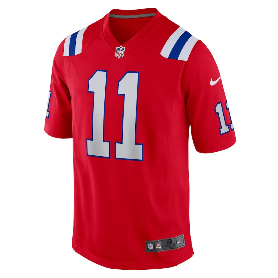 Drew Bledsoe 11 New England Patriots Men Retired Alternate Game Jersey - Red JS6170 nicesnker - Image 2