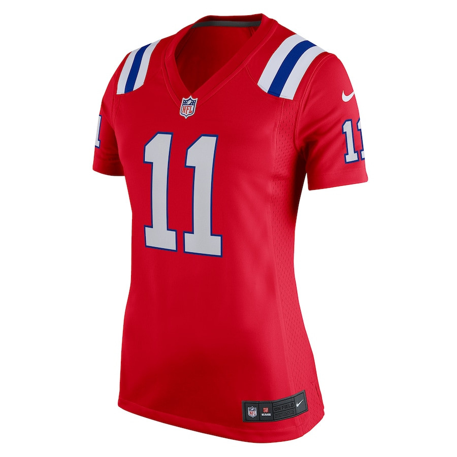 Drew Bledsoe 11 New England Patriots Women Retired Game Jersey - Red JS9895 nicesnker - Image 2