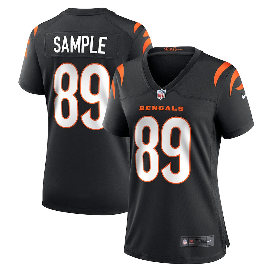 Drew Sample 89 Cincinnati Bengals Women Game Jersey - Black JS6787 nicesnker