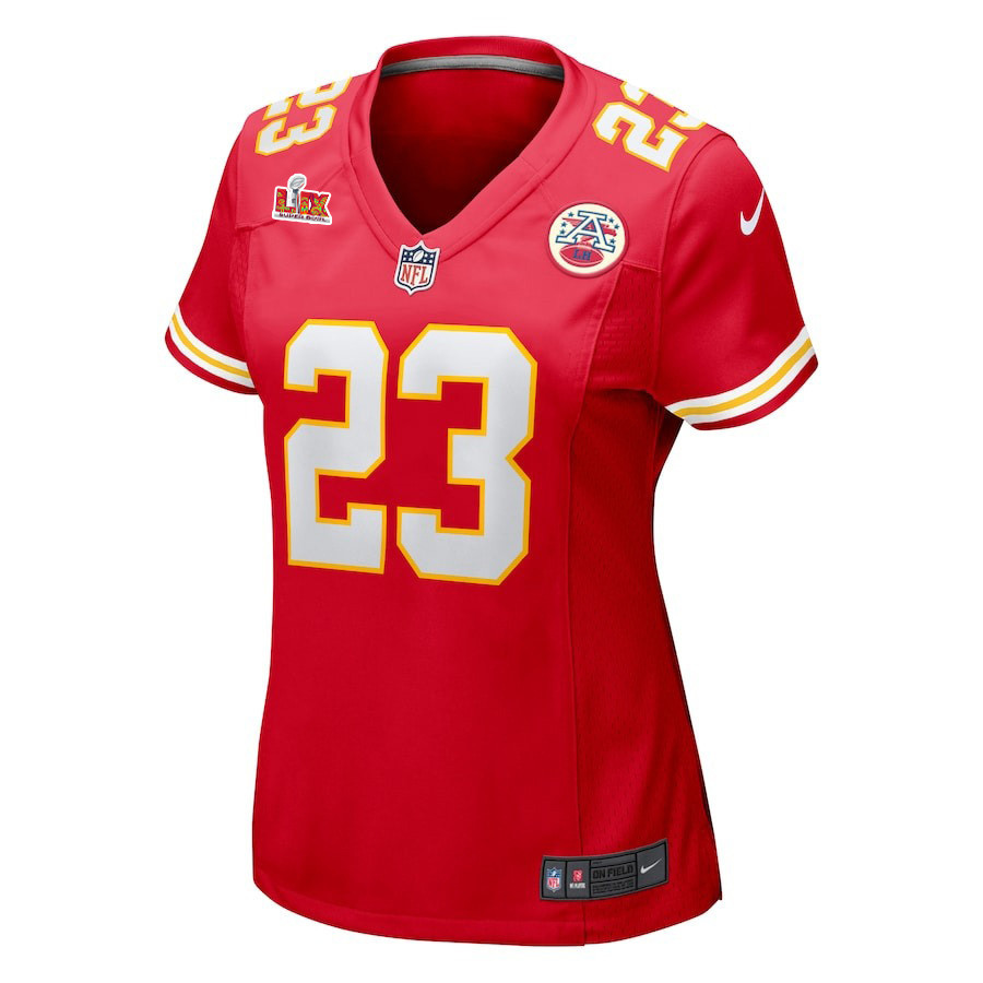 Drue Tranquill #23 Kansas City Chiefs Super Bowl LIX Women's Jersey - Red JS7421 nicesnker - Image 2